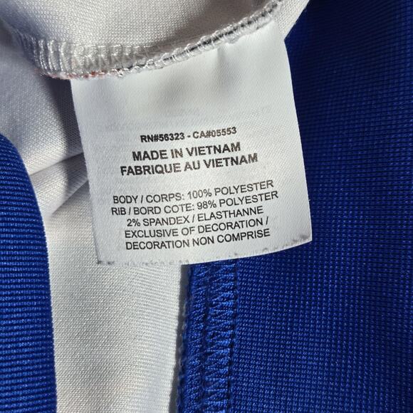 Nike Floral Track Jacket Womens Large Blue Red White Zip Up Sportswear Retro - Picture 12 of 13